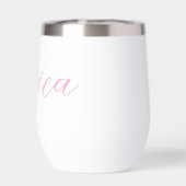 Moderner eleganter rosa Script-Personalisierter Na (Rückseite)