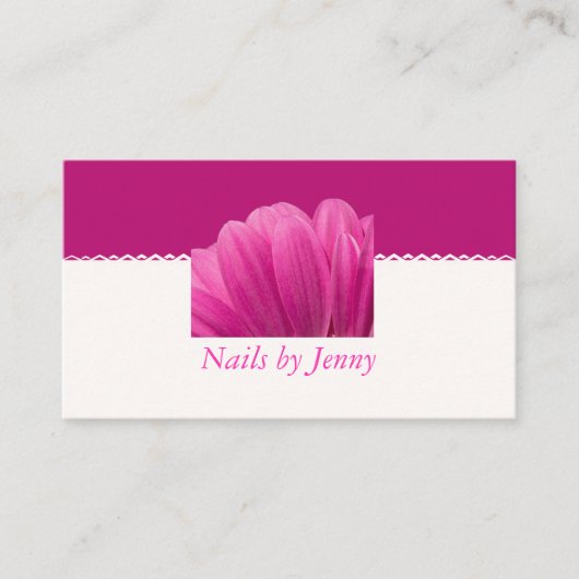 Moderner eleganter rosafarbener Salon Visitenkarte (Vorderseite)