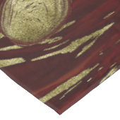 Moderner eleganter Rot- und Goldmarmor Swirl Tischdecke (Schrägansicht)