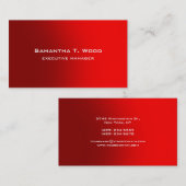 Moderner, eleganter, roter Führungskraft-Manager Visitenkarte (Vorne/Hinten)