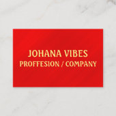 Moderner Eleganter Roter Glamour Visitenkarte (Vorderseite)