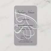 Moderner Eleganter Roter Monogramm Typografie Nail Visitenkarte (Rückseite)