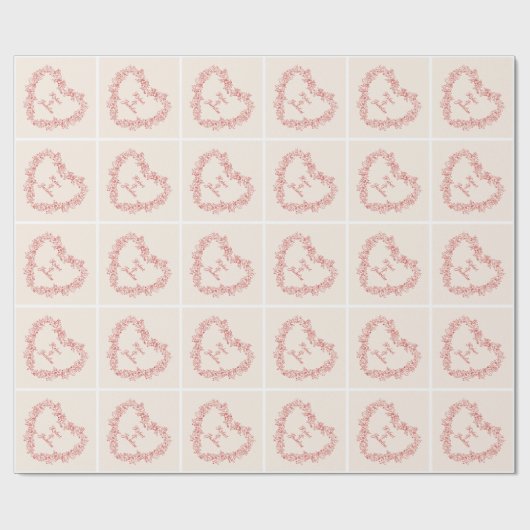 Moderner Eleganter Roter Valentinstag Geschenkpapier (Flach)