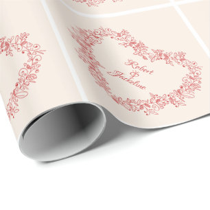 Moderner Eleganter Roter Valentinstag Geschenkpapier
