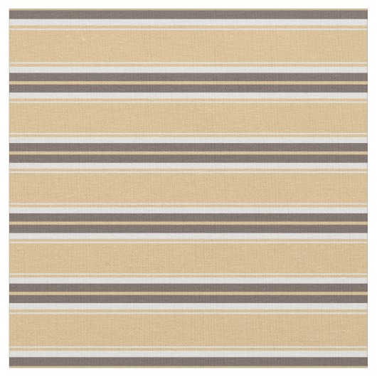 Moderner, eleganter Sand und braune Streifen Stoff (Nahaufnahme)