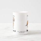 Moderner, eleganter Sandy Brown DACKEL-Kaffee Porzellantasse (Vorderseite)