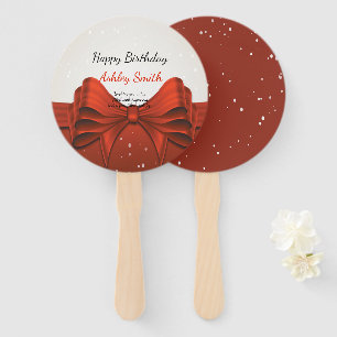 Moderner eleganter schicker roter Bandbonbon 16 Fächer