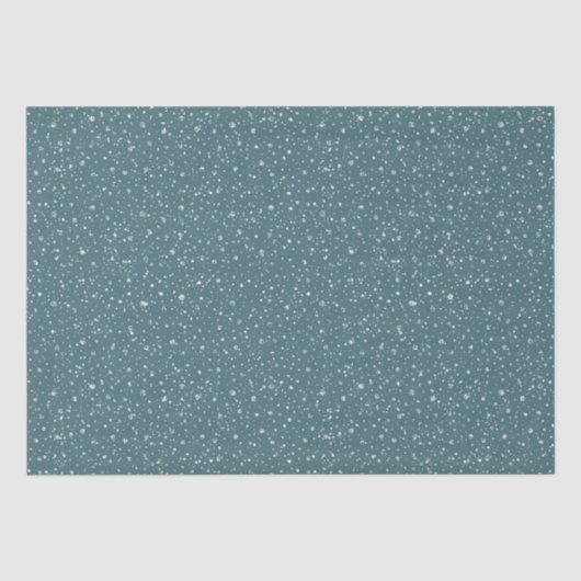 Moderner Eleganter Schneefall Seidenpapier (Vorderseite)