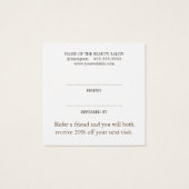 Moderner Eleganter Schönheitssalon (Rückseite)