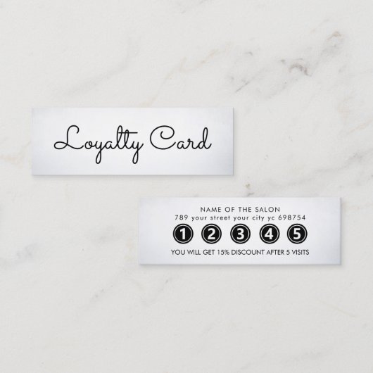 Moderner Eleganter Schönheitssalon Treuekarte (Vorne/Hinten)