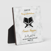 Moderner eleganter Schwarz-Gold-Abschluss-Sake Fotoplatte (Vorderseite)