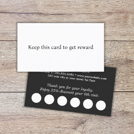 Moderner Eleganter Schwarz-weißer Salon Treuekarte