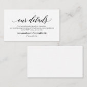 Moderner, eleganter Schwarzer Schriftart, der unse Begleitkarte (Vorne/Hinten)