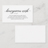 Moderner, eleganter schwarzer Schriftart, Hochzeit Begleitkarte (Vorne/Hinten)