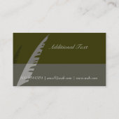 Moderner, eleganter, schwarzer Vintager Pen Visitenkarte (Rückseite)