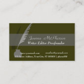 Moderner, eleganter, schwarzer Vintager Pen Visitenkarte (Vorderseite)