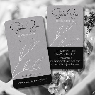 Moderner, eleganter Script Earring Display Card Ho Visitenkarte