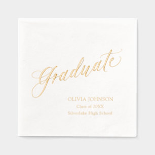 Moderner, eleganter Script Graduate Einfaches Absc Servietten Mit Folie