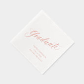 Moderner, eleganter Script Graduate Einfaches Absc Servietten Mit Folie (Rechts)