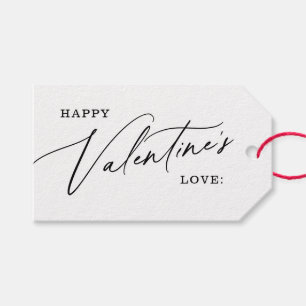 Moderner, eleganter Script-Happy Valentine's Day Geschenkanhänger