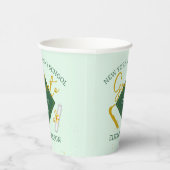 Moderner Eleganter Senior Green Themed Abschluss Pappbecher (Rechts)