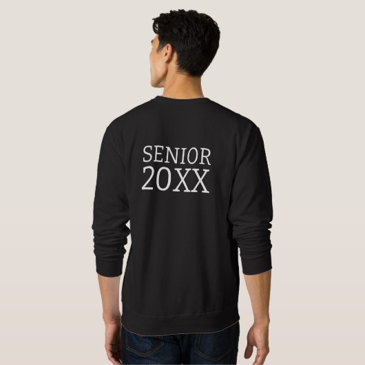 Moderner Eleganter Senior Green Themed Abschluss Sweatshirt (Schwarz voll)
