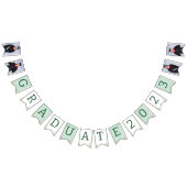 Moderner Eleganter Senior Green Themed Abschluss Wimpelkette (Alle)