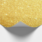 Moderner Eleganter Shiny Metallic Gold Glitzer Geschenkpapier (Ecke)