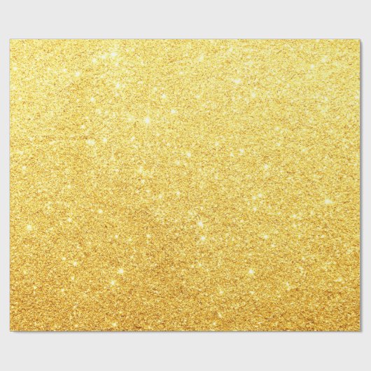 Moderner Eleganter Shiny Metallic Gold Glitzer Geschenkpapier (Flach)