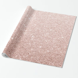 Moderner Eleganter Shiny Pink Rose Gold Glitzer Geschenkpapier