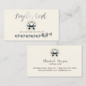 Moderner eleganter Silberherz, weißer Lotus Treuekarte (Vorne/Hinten)