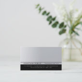 Moderner eleganter silberner erstklassiger visitenkarte (Stehend Vorderseite)