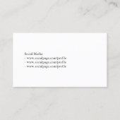 Moderner eleganter Spalteseitenblick Visitenkarte (Rückseite)