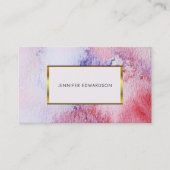Moderner, eleganter Spritzer mit Aquarell beruflic Visitenkarte (Vorderseite)