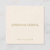 Moderner Eleganter Square Einfaches Template Gold Quadratische Visitenkarte (Vorderseite)