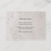 Moderner eleganter Steinberater Visitenkarte (Rückseite)