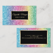 Moderner Eleganter stilvoller Glitzer Ombre Frame Visitenkarte (Vorne/Hinten)
