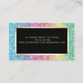 Moderner Eleganter stilvoller Glitzer Ombre Frame Visitenkarte (Rückseite)