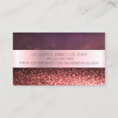 Moderner Eleganter Streifen, Brush Stroke Glitzer  Visitenkarte (Rückseite)