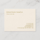 Moderner, eleganter Template Gold Look Typografie  Visitenkarte (Rückseite)