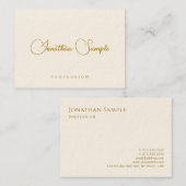Moderner, eleganter Template Gold Look Typografie  Visitenkarte (Vorne/Hinten)