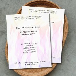 Moderner eleganter Textur-hellrosa Makeup-Künstler Flyer