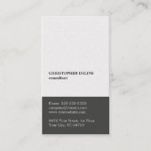 Moderner, eleganter Texturberater White Gray Visitenkarte (Vorderseite)