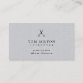 Moderner Eleganter Texture Gray Friseur Visitenkarte (Vorderseite)