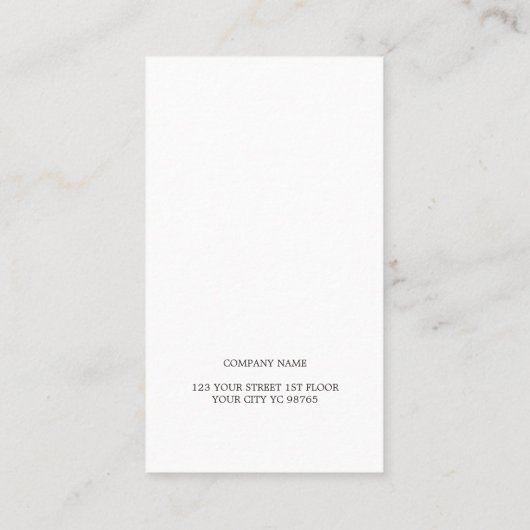 Moderner eleganter Texture White Attorney Visitenkarte (Rückseite)