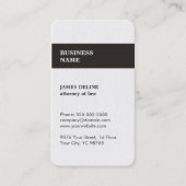 Moderner eleganter Texture White Attorney Visitenkarte (Vorderseite)