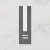 Moderner, eleganter Texturgrau Stripe-Berater Mini Visitenkarte (Vorderseite)