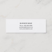 Moderner, eleganter Texturgrau Stripe-Berater Mini Visitenkarte (Rückseite)