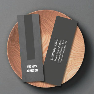 Moderner, eleganter Texturgrau Stripe-Berater Mini Visitenkarte