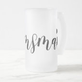 Moderner Eleganter Trauzeuge Mattglas Bierglas (VorderseiteRechts)